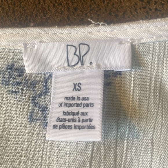 BP Nordstrom - White and blue bohemian style with bell sleeves - XS - Picture 5 of 5